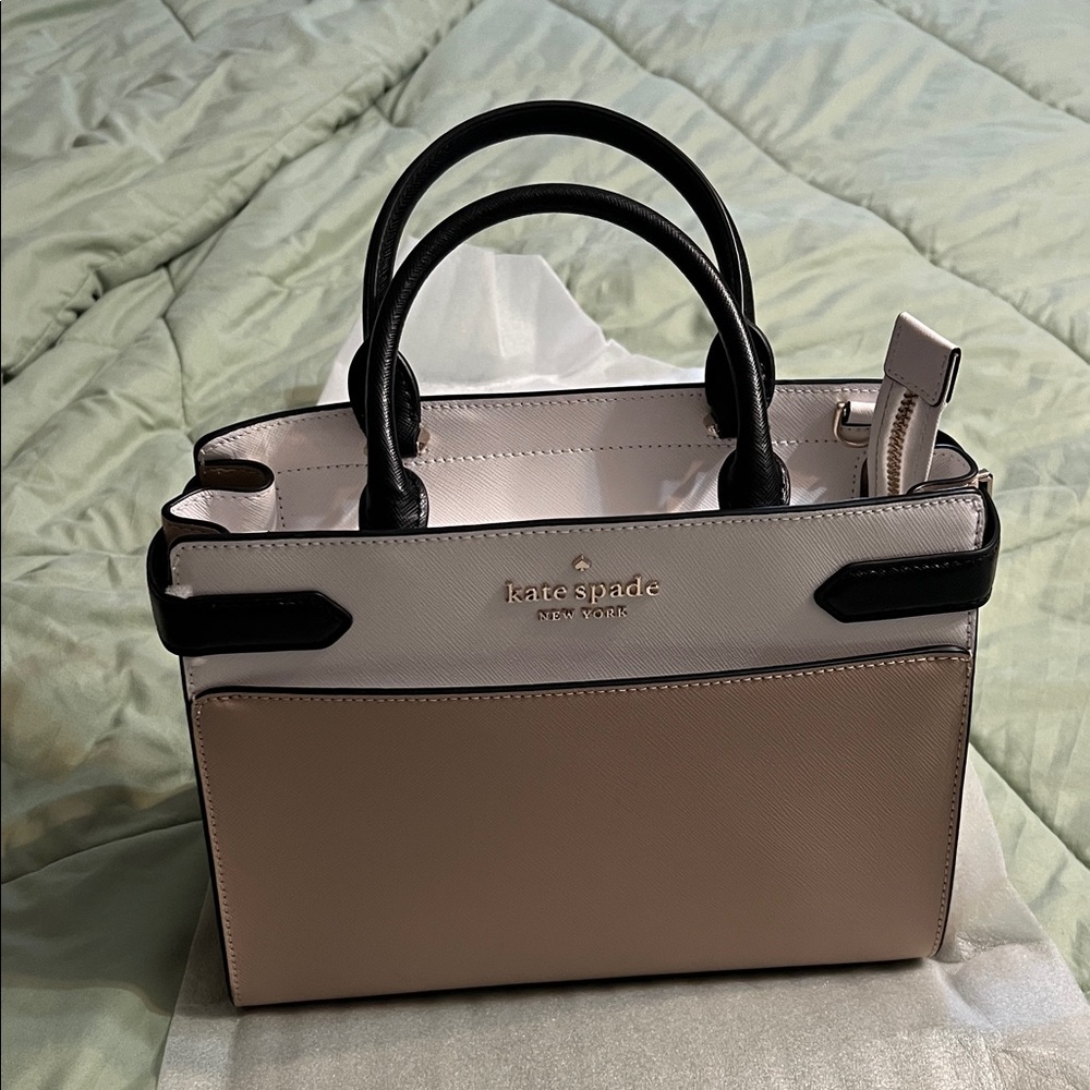 Kate Spade Cream and Black Satchel